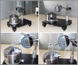 濟南（nán）賽（sài）成儀器“ZPI-A圓（yuán）跳動測試（shì）儀”測（cè）試（shì）低硼矽安瓿瓶（píng）垂（chuí）直軸偏差過程